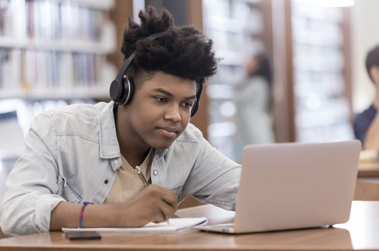 Teen Boy Online Learning